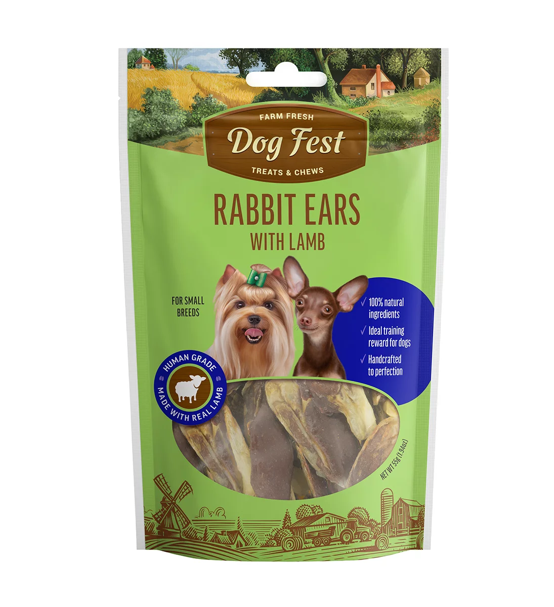 [79711854] Dog Fest Rabbit Ears With Lamb For Mini-Dogs - 55g (1.94oz)[Weight - 55g]