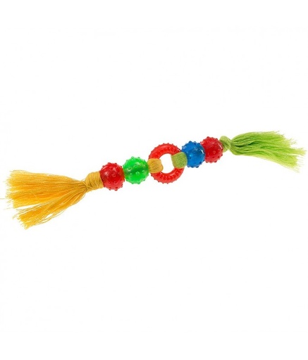 [86419799] Ferplast PA 6419 Chewing Toy For Dogs With Braided Cotton Rope and Thermoplastic Rubber