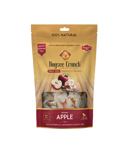 [8906115983547] Dogsee Crunch Apple: Freeze-Dried Apple Dog Training Treats 10g