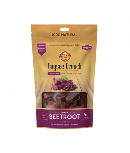 [8906115983554] Dogsee Crunch Beetroot: Freeze-Dried Beet Dog Training Treats 10g