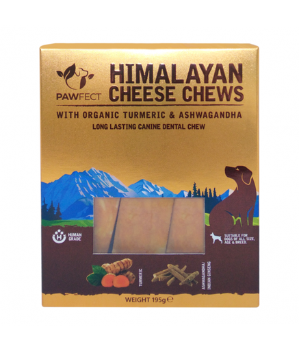 [8908012564928] Pawfect Himalayan Cheese Chew Bar with Turmeric and Ashwagandha 195g (3x 65g)