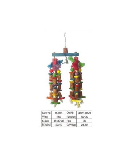 [BTLB0879] VanPet Bird Toy Natural And Clean - 55x25 cm