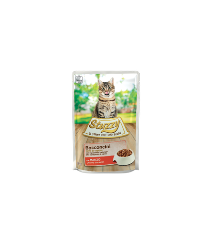 [C01043002] Stuzzy Cat Chunks with Beef 85g (Min Order 85g – 24pcs)[Weight - 85g]