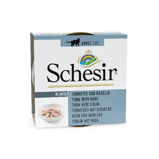 [C01064019] Schesir Cat Can Jelly Tuna With Cod 85g (Min Order 85g - 14pcs)[Weight - 85g]