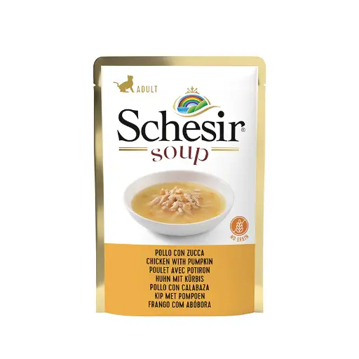 [C01064676] Schesir Cat Wet Soup-Chicken with Pumpkin[Weight - 85g] (Min Order 85g - 20pcs)