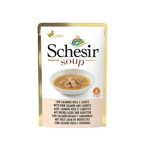 [C01064677] Schesir Cat Wet Soup-With Wild Pink Salmon and Carrots[Weight - 85g] (Min Order 85g - 20pcs)