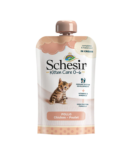 [C1072010] Schesir Kitten Pouch Cream 0-6 Chicken Wet Food 150g (Min Order - 5pcs)[Weight - 150g]