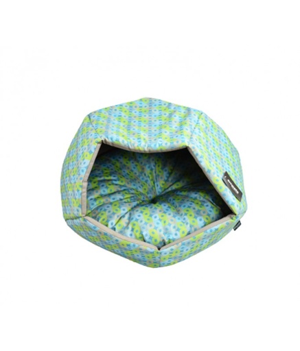 [EMDC01M-129M] Empets Cubby House With Cushion  Modern (60x60x44cm)[Dimension - 60x60x44cm, Texture - Printed Light Green]