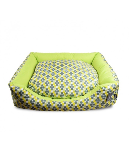 [EMK05M-110M] Empets Couch Bed Modern[Dimension - 100x80x24cm, Texture - Printed Green & Lemon]