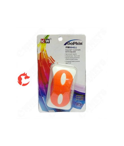 [FM004-L] KW Zone Dophin Floating Magnetic Cleaner (With Blade) FM004-L - 10.5cm L x 5cm W