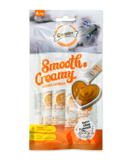 [GN10745] Gnawlers Smooth & Creamy Lickable Cat Treats (4pcsx15g) - Crab Flavour