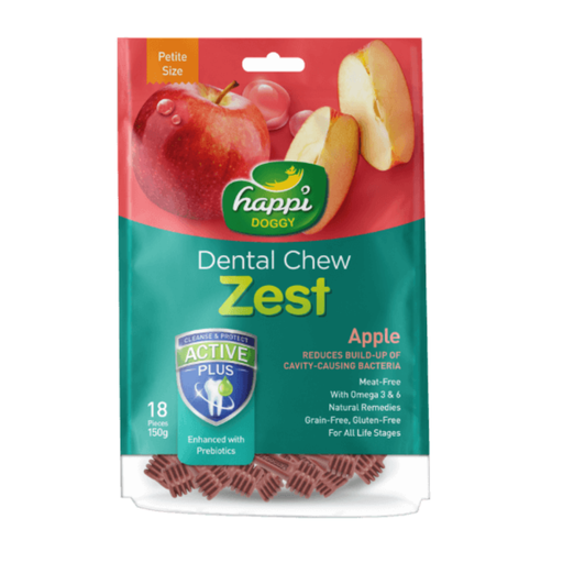 [H131] Happi Doggy Dental Chew Zest-Apple-2.5" (18 pieces)-150g