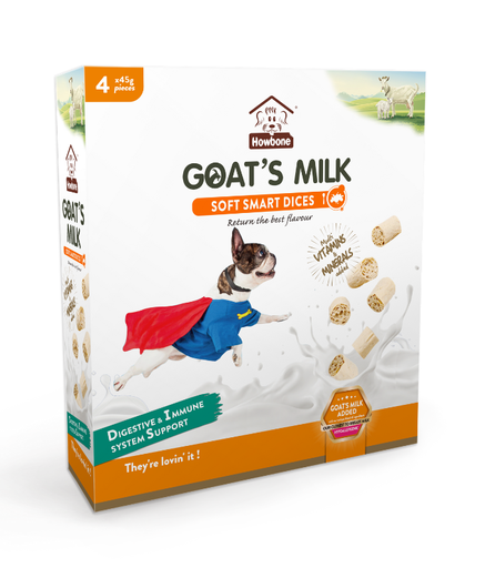 [HB04690] Howbone Goat's Milk - Soft Smart Dices (4pcs x 45g)