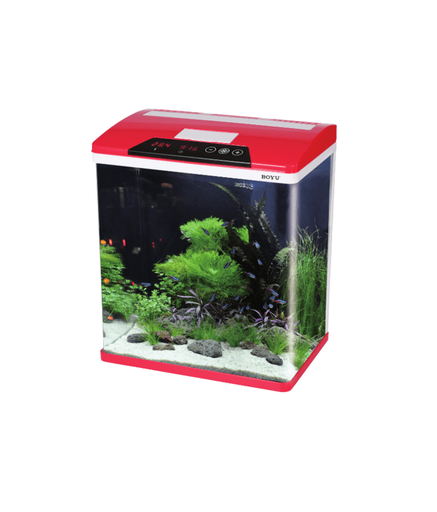 [HG-300 RED] Boyu Hg Series Aquarium Red[Dimension - 32 x 22 x 31 cm]