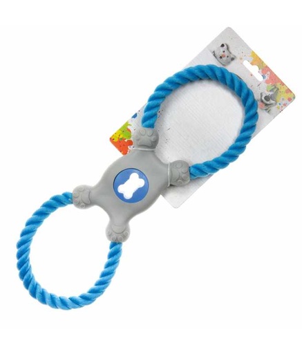 [ICC133] Imac Dog Tug Toy Double Handle In TPR with Rope, 30x10cm