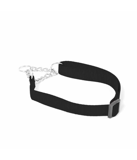 [LR0111000057] Duvo+ Nylon Semi Choke Collar 45-70cm/25mm, Black[Dimension - 45-70cm x 25mm]