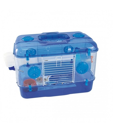 [LR100115-PHout] Duvo Kooi Timmy One Level Deluxe Blue - Hamster Cage 39 x 26 x 28cm[Dimension - 39 x 26 x 28cm]