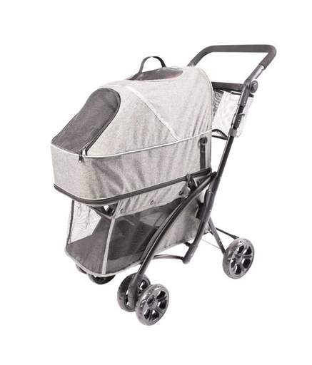 [LR11298] Duvo+ Pet Buggy Deluxe 79x46x99cm - Max. 15kg Grey