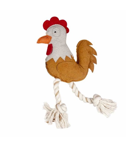 [LR11519] Duvo+ Farm Friends Ruby Rooster Dog Toy 37cm