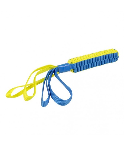 [LR12769] Duvo Supa' Nylon Tug Stick S - 30 x 30cm - Blue / Yellow[Dimension - 50 x 30cm]