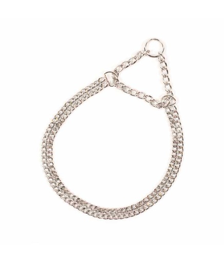 [LR12889] Duvo+ Slip Collar 2 Rows, Chromed[Length - 40cm]