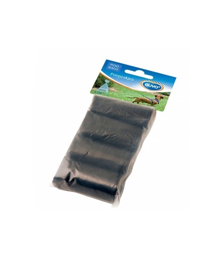 [LR311330] Duvo Poo Bags Rolls Black 4 x 20Pcs[Count - 4]