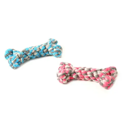 [LR4705086] Duvo Knotted Cotton Bone - 8cm[Length - 8cm]