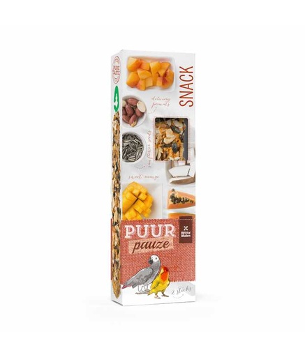 [LR654889] Witte Molen Puur Pauze Sticks with Papaya & Apricot for Lovebirds & Parrots 140g[Weight - 140g]