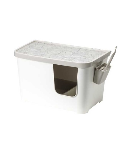 [MOD-BL73-0354-CO] Moderna Casetta Camelia Revolutionary Litter Box- Soft White, L 75.7 x W 45 x H 45 cm