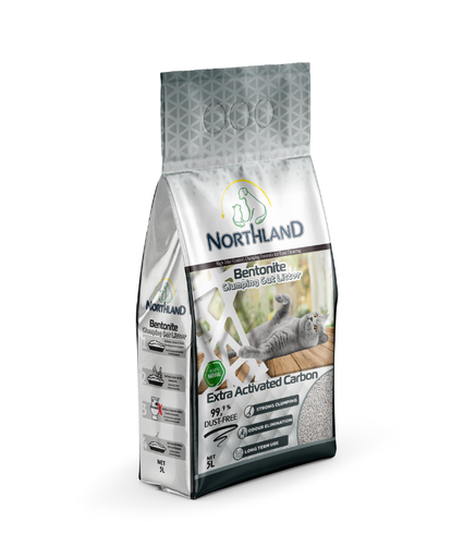 [NL-5L-AC] Northland Bentonite Clumping Cat Litter - Extra Activated Carbon [Volume - 5L]