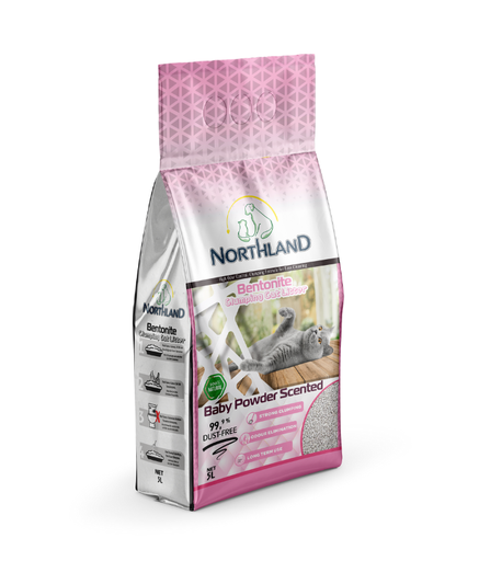 [NL-5L-BP] Northland Bentonite Clumping Cat Litter - Baby Powder [Volume - 5L]