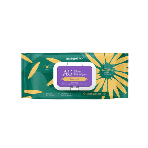 [NPS04] NurturePro AG+ Silver Pet Wet Wipes -Lavender (100 Sheets / Pack)