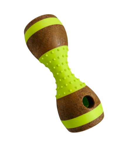 [PD-85313] Pado Dumbbell Nylon And Wood TPR Dog Treat Toy 15.2x6x6 cm