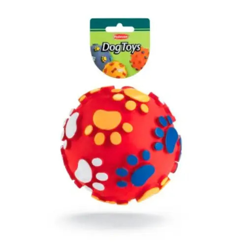 [PP00200] Padovan Dog Ball With Paws Ø12cm