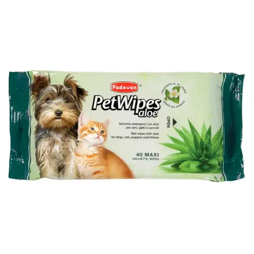 [PP00462] Padovan Pet Wipes Aloe (40 Pcs)