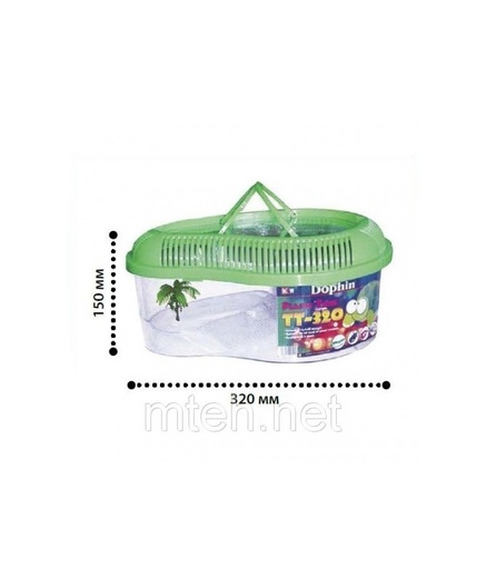 [TRTLBWLTT320C] KW Zone Turtle Tank With Cover[Dimension - 32 x 15cm]