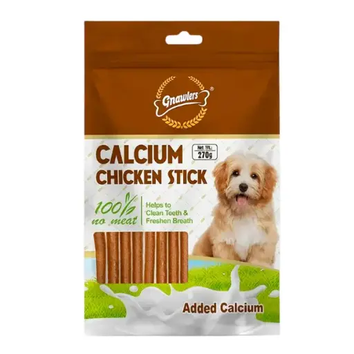 [GN06571] Gnawlers 2" Calcium Stick For Dogs 270g/pack - Chicken 