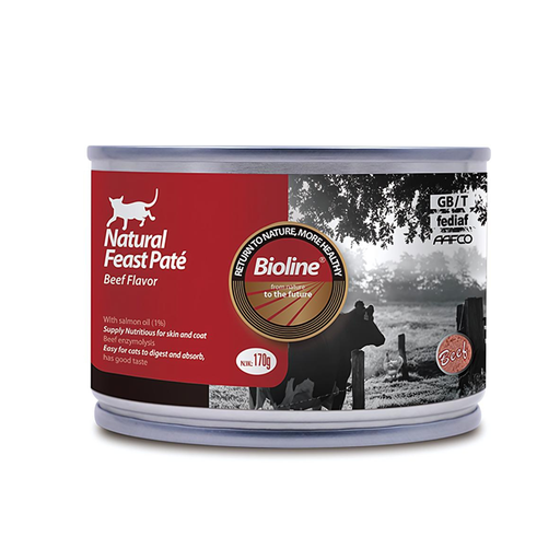 [6970117125832] Bioline Natural Feast Pate Cat Can Beef Flavor 170g