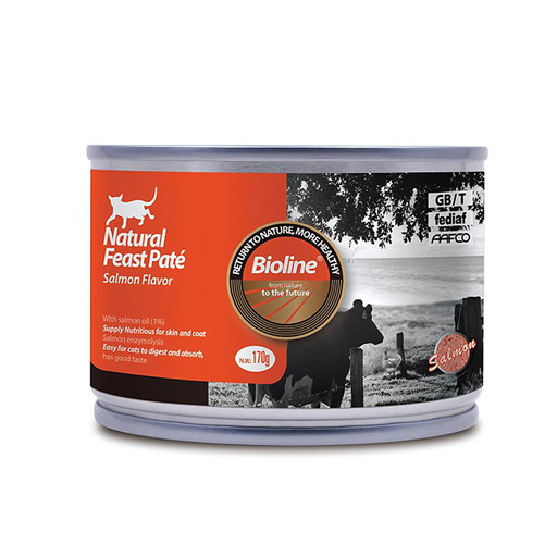 [6970117126044] Bioline Natural Feast Pate Cat Can Salmon Flavor 170g