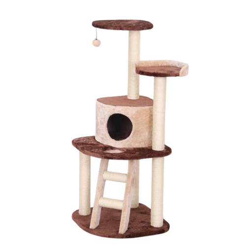 [HY77069] Catry Cat Tower With Scratcher 50x50x120cm