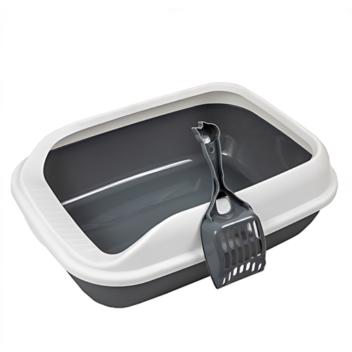 [PD-85277] Pado Cat Litter Tray Normal with Scoop 49x36x17cm-Black 