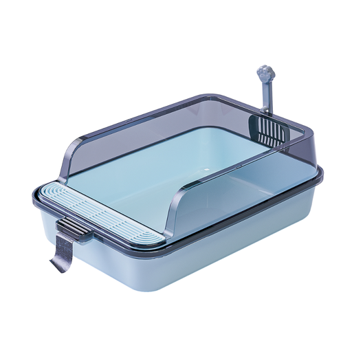 [PD-84919] Pado Cat Litter Tray With Scoop M(53x34x20cm)-Blue